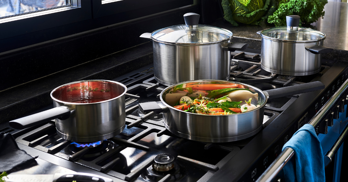 BAUMALU 341979 Set di pentole 9 pezzi in acciaio inox