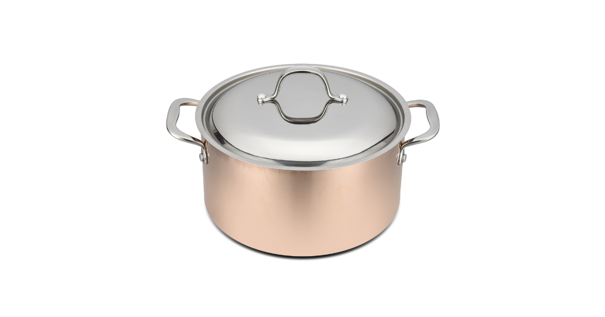 Test du faitout cuivre-inox De Buyer 6442.24, ø 24 cm