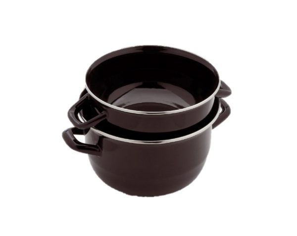 Marmite à moules émail Ø16 cm coloris noir sans marquage – Image 2