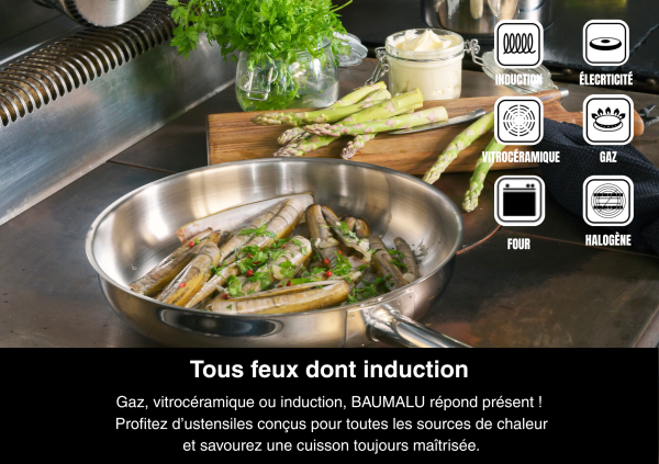 Poêle à frire en acier inoxydable - Professionnelle – Image 4