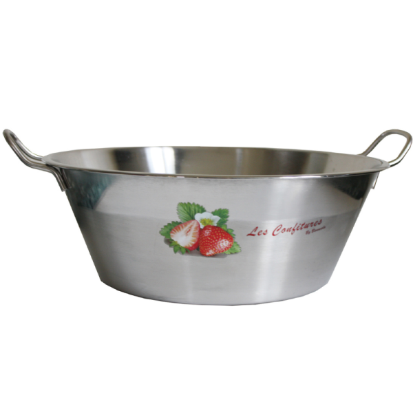 Bassine à sucreries en inox avec décoration - 38 cm
