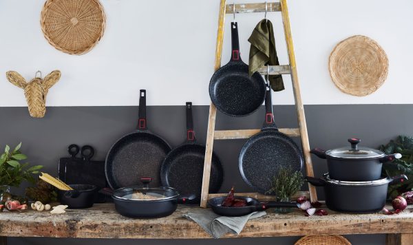 Wok anti-adhérent - 28cm - Granit pro – Image 3