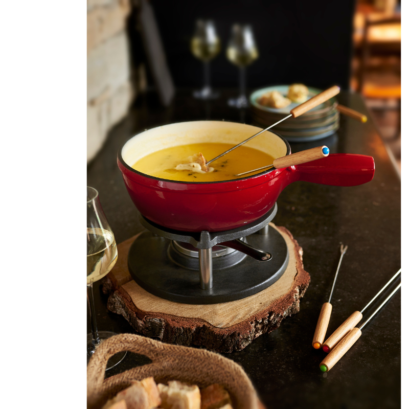 Mini service à fondue savoyarde en fonte - L'Incroyable