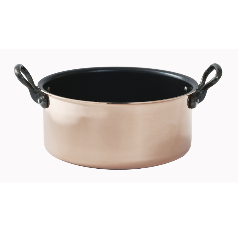 Casserole cuivre céramique tous feux y compris induction - Baumalu boutique