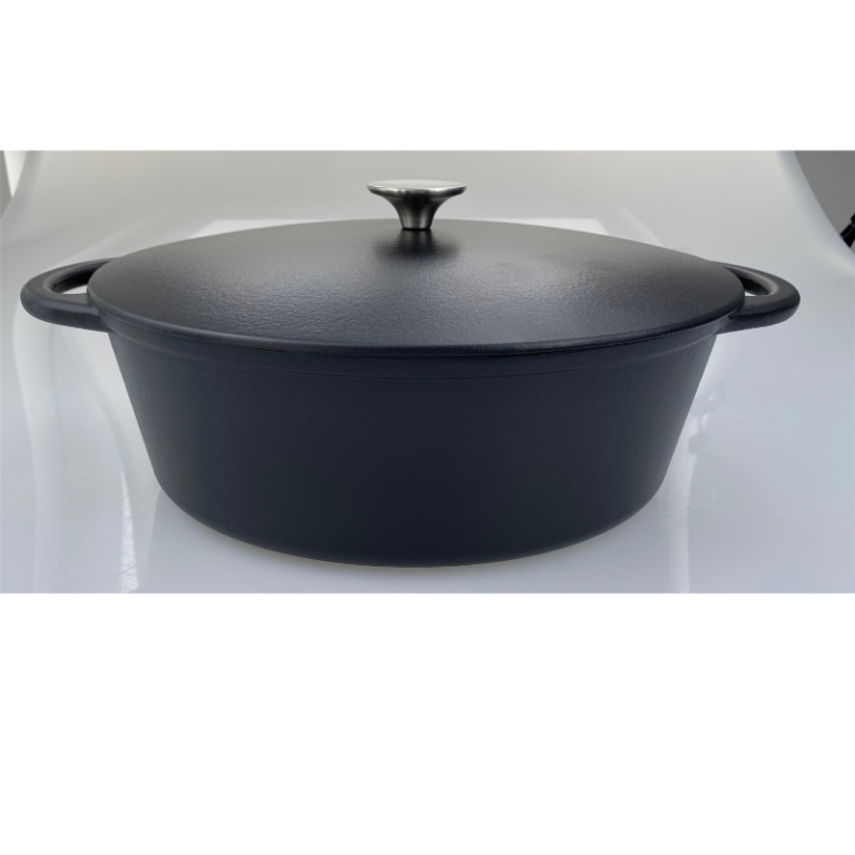 Cocotte Baumalu 29 Cm Fonte émaillée Grise - Fabriquée En France