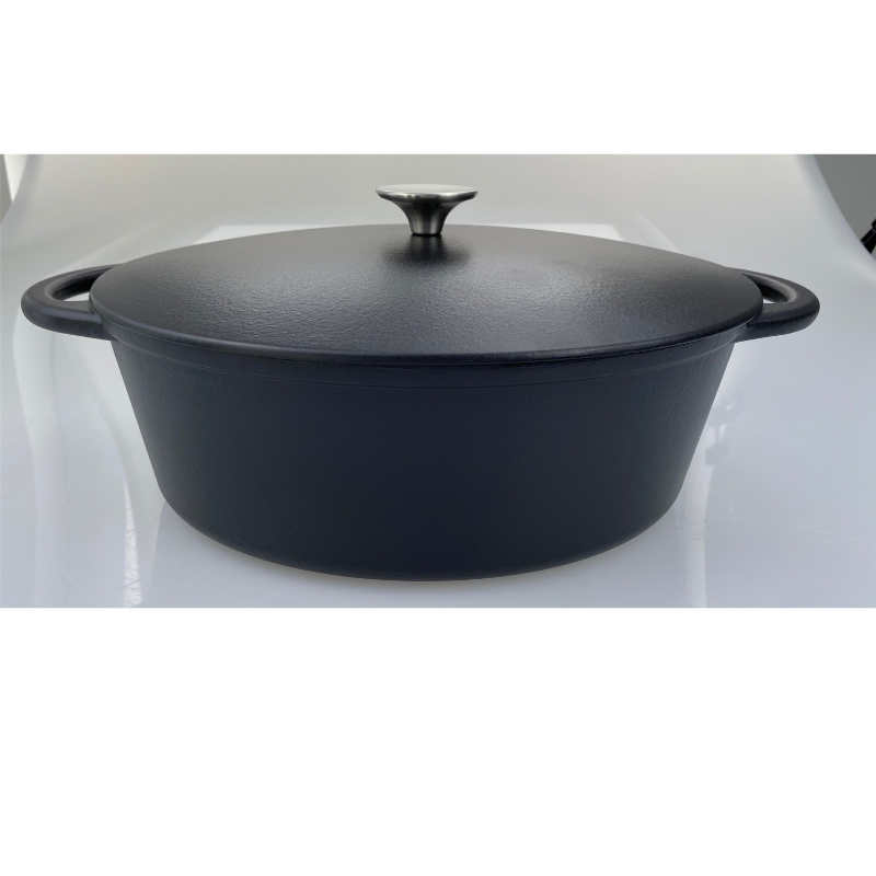 Cocotte ovale fonte noire 41 cm 