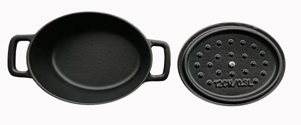 Mini cocotte ovale avec couvercle - 12,5 x 9,5cm - Black Design - Les minis – Image 2