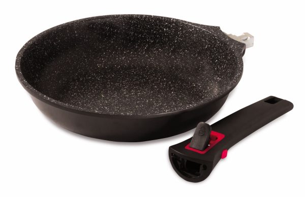 Poêle anti-adhésive & Poignée longue amovible - Granit pro – Image 2