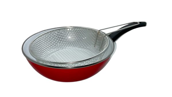 Poêle à friture avec panier de cuisson - 26cm