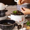 Marmite à moule grise avec couvercle rouge - 20cm – Image 3