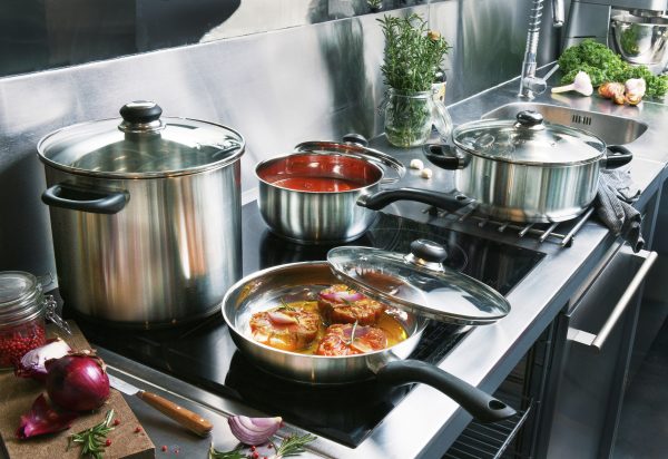 Sauteuse en acier inoxydable avec couvercle en verre - 24cm - Saphir Bakélite – Image 2