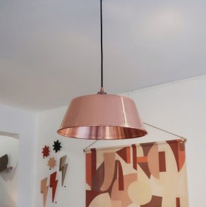 Suspension luminaire en cuivre