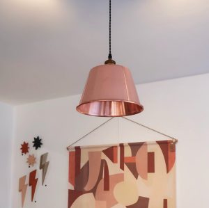 Suspension luminaire en cuivre