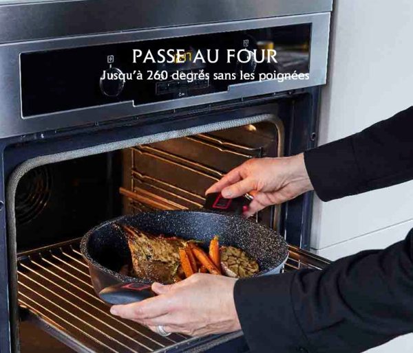 Crêpière anti-adhérente & Poignée longue amovible - 28cm - Granit pro céramique – Image 7