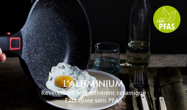 Crêpière anti-adhérente & Poignée longue amovible - 28cm - Granit pro céramique – Image 9