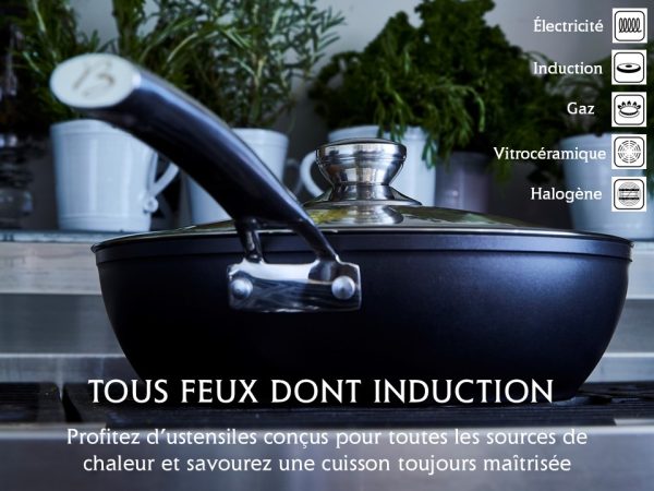 Sauteuse anti-adhérente avec couvercle - Granit Evolution – Image 5