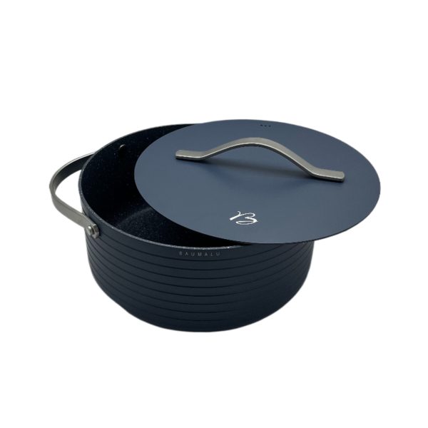 Faitout anti-adhérent avec couvercle - 24cm - Basalt Futur – Image 2