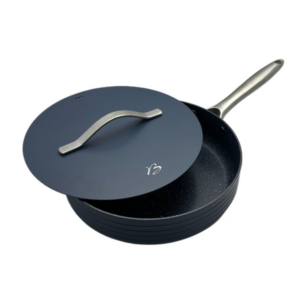 Sauteuse anti-adhésive avec couvercle - 26cm - Basalt Futur – Image 2