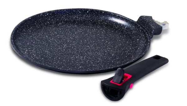 Crêpière anti-adhérente & Poignée longue amovible - 28cm - Granit pro céramique – Image 2