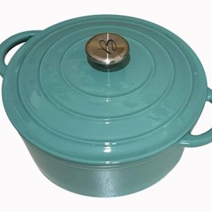Cocotte ronde avec couvercle Vert d'eau