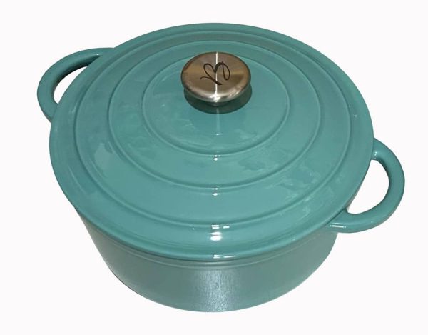 Cocotte ronde avec couvercle Vert d'eau