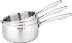 Set de 3 casseroles en triple couche - 16 à 20cm - Triplinox