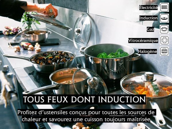 Set de 5 traiteurs en inox avec couvercles en verre - 24/26/28/30/32cm – Image 4