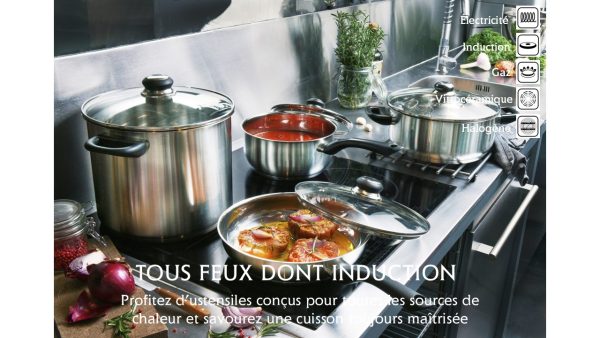 Casserole en acier inoxydable avec couvercle en verre - Saphir Bakélite – Image 4