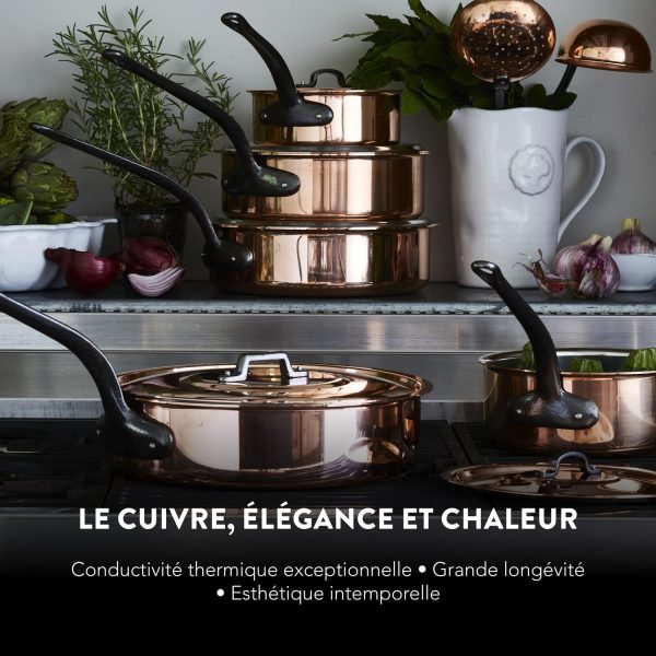 Faitout avec couvercle en cuivre de 1,7mm d'épaisseur – Image 4