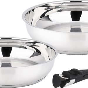 Set de 2 poêles avec poignée amovible - 24 et 28cm - Comète