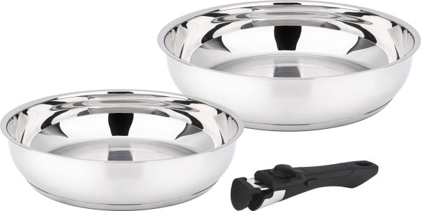 Set de 2 poêles avec poignée amovible - 24 et 28cm - Comète