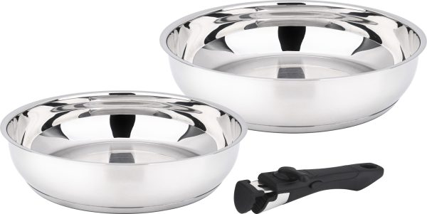 Set de 2 poêles avec poignée amovible - 24 et 28cm - Comète